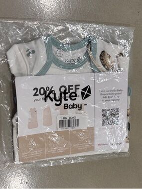 Kyte BABY White Undershirts with Teal Trim Pack